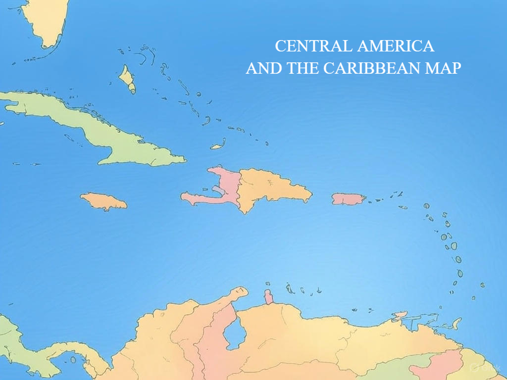 Map of Central America and the Caribbean